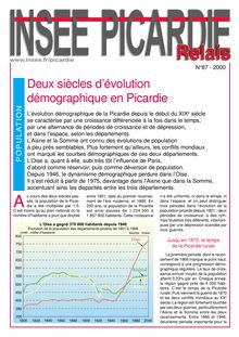 Deux siècles d évolution démographique en Picardie
