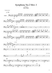 Partition Basses, Symphony No.2 en E-flat major, E♭ major, Chase, Alex