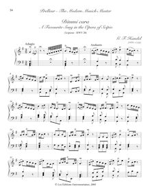 Partition Dimmi cara en pour opéra of Scipio (G. F. Handel), pour moderne Musick-Master, ou pour Universal Musician