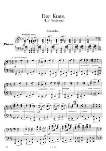 Partition complète, pour Kiss, Hubička ; Der Kuß, Smetana, Bedřich par Bedřich Smetana