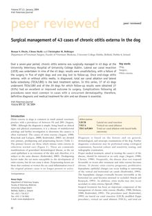 Surgical management of 43 cases of chronic otitis externa in the dog