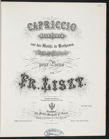 Partition Capriccio alla turca sur des motifs de Beethoven (S.388), Collection of Liszt editions, Volume 9