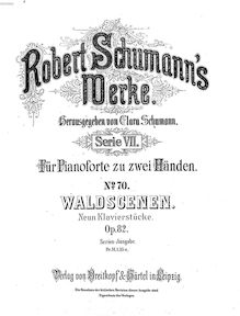 Partition complète, Waldszenen Op.82, Schumann, Robert par Robert Schumann