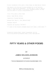 Fifty years & Other Poems