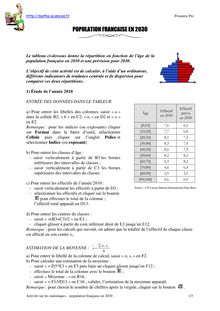Activité sur les statistiques population française en