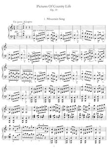 Partition complète, Scenes of Country Life Op.19, Folkelivsbilder / Aus dem Volksleben par Edvard Grieg