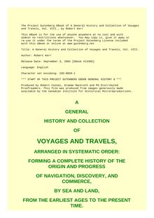 A General History and Collection of Voyages and Travels — Volume 08