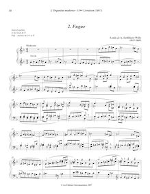 Partition , Fugue, L Organiste Moderne, Lefébure-Wély, Louis James Alfred par Louis James Alfred Lefébure-Wély