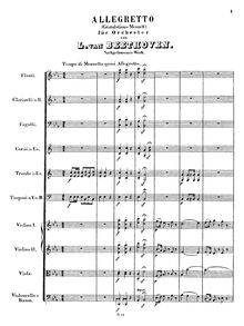Partition complète, Allegretto (Gratulations-Menuett) pour orchestre