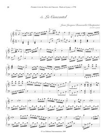 Partition , La Cascastel, Premier Livre de Pièces de Clavecin, Op. 1