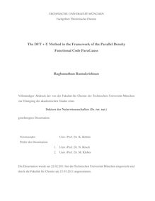 The DFT+U Method in the Framework of the Parallel Density Functional Code ParaGauss [Elektronische Ressource] / Raghunathan Ramakrishnan. Gutachter: Notker Rösch ; Manfred Kleber. Betreuer: Notker Rösch