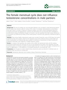The female menstrual cycle does not influence testosterone concentrations in male partners