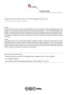 Aspects du sol de l abri 131 de Mallaha (Eynan) - article ; n°2 ; vol.14, pg 283-296