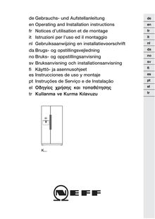 Notice Réfrigérateur NEFF  K3990X6/01