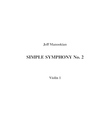 Partition parties complètes, Simple Symphony No.2, Manookian, Jeff