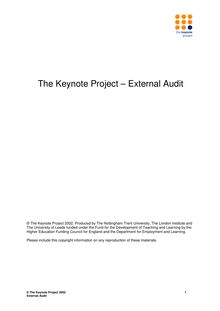 The Keynote Project – Audit