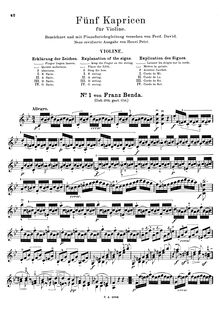 Partition complète, Caprice en B-flat major, Kaprice, B♭ major, Benda, Franz