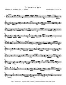 Partition , partie pour Soprano enregistrement , Symphony No.1, B♭ major