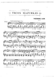 Partition No.2, 3 Mazurkas, Op.49, Lack, Théodore