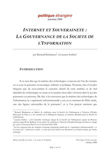 article au format pdf - INTERNET ET SOUVERAINETE : LA GOUVERNANCE ...
