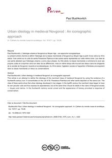 Urban ideology in medieval Novgorod : An iconographic approach - article ; n°1 ; vol.16, pg 19-26
