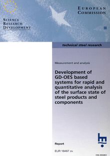 Development of GD-OES based systems for rapid and quantitative analysis of the surface state of steel products and components