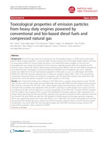 Toxicological properties of emission particles from heavy duty engines powered by conventional and bio-based diesel fuels and compressed natural gas