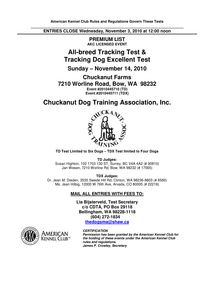 American Kennel Club Rules and Regulations Govern These Tests