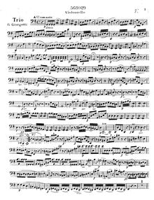 Partition violoncelle, Grand corde Trio en G, Grand Trio Brillant
