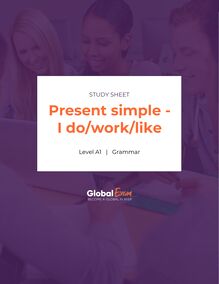 Present simple - I do/work/like