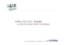 Resultats Etude DesignPackaging EMBALLAGE2010