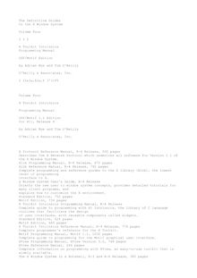 X Toolkit Intrinsics programming manual