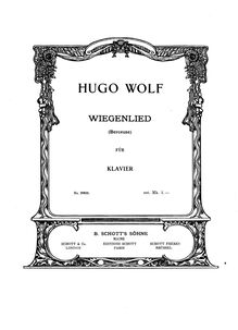 Partition complète, Aus der Kinderzeit, Wolf, Hugo
