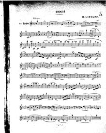 Partition de violon, Piano Trio No.1, Op.47, 1er grand trio pour piano, violon et violoncelle, oeuv. 47