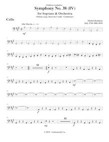 Partition violoncelles, Symphony No.38  Children s Lullabies , E major