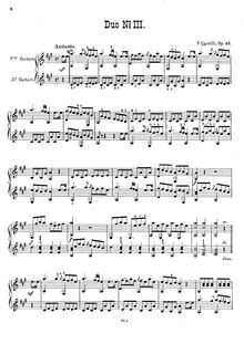 Partition No.3, 3 duos, Op.48, Carulli, Ferdinando