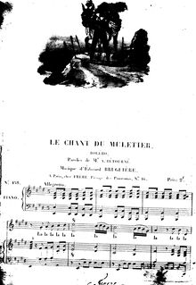 Partition complète, Le Chant du Muletier, Boléro, E. Major, Bruguière, Édouard