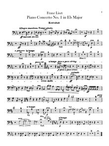 Partition Basses, Piano Concerto No.1, Triangle Concerto, E♭ major