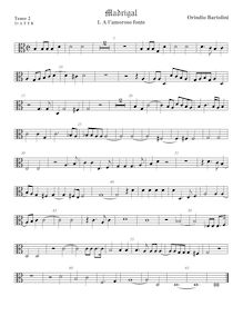 Partition ténor viole de gambe 3, alto clef, Madrigali a 5 voci, Libro 1 par Orindio Bartolini