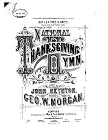 Partition complète, National Thanksgiving Hymn, John Keynton (fl.ca.1878–ca.1894)