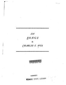 Partition Complete volume, 114 chansons, Ives, Charles