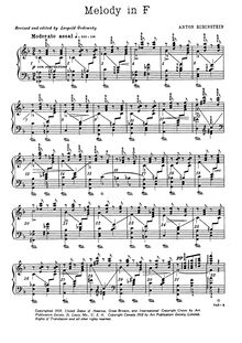 Partition complète, 2 Mélodies, Deux mélodies pour le piano, Rubinstein, Anton par Anton Rubinstein