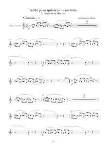 Partition trompette 1 (C),  para quinteto de metales, Marín García, Luis Ignacio par Luis Ignacio Marín García