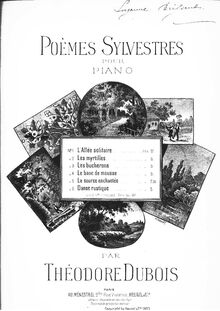 Partition , L allée Solitaire, Poèmes Sylvestres, Dubois, Théodore