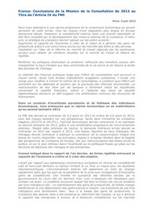 France : Conclusions de la Mission de la Consultation de 2013 au Titre de l’Article IV du FMI (3 juin 2013)