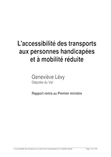 L'accessibilité des transports aux personnes handicapées et à mobilitié réduite