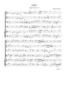 Partition [Air], VdGS No.13 - partition complète (Tr Tr B B O), Airs pour 4 violes de gambe avec orgue