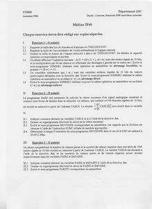 Informatique industrielle 2004 Génie Electrique et Systèmes de Commande Université de Technologie de Belfort Montbéliard