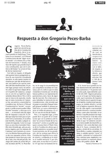 Respuesta a don Gregorio Peces-Barba
