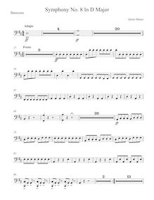 Partition basson 1/2, Symphony No.8, D major, Mason, Quinn